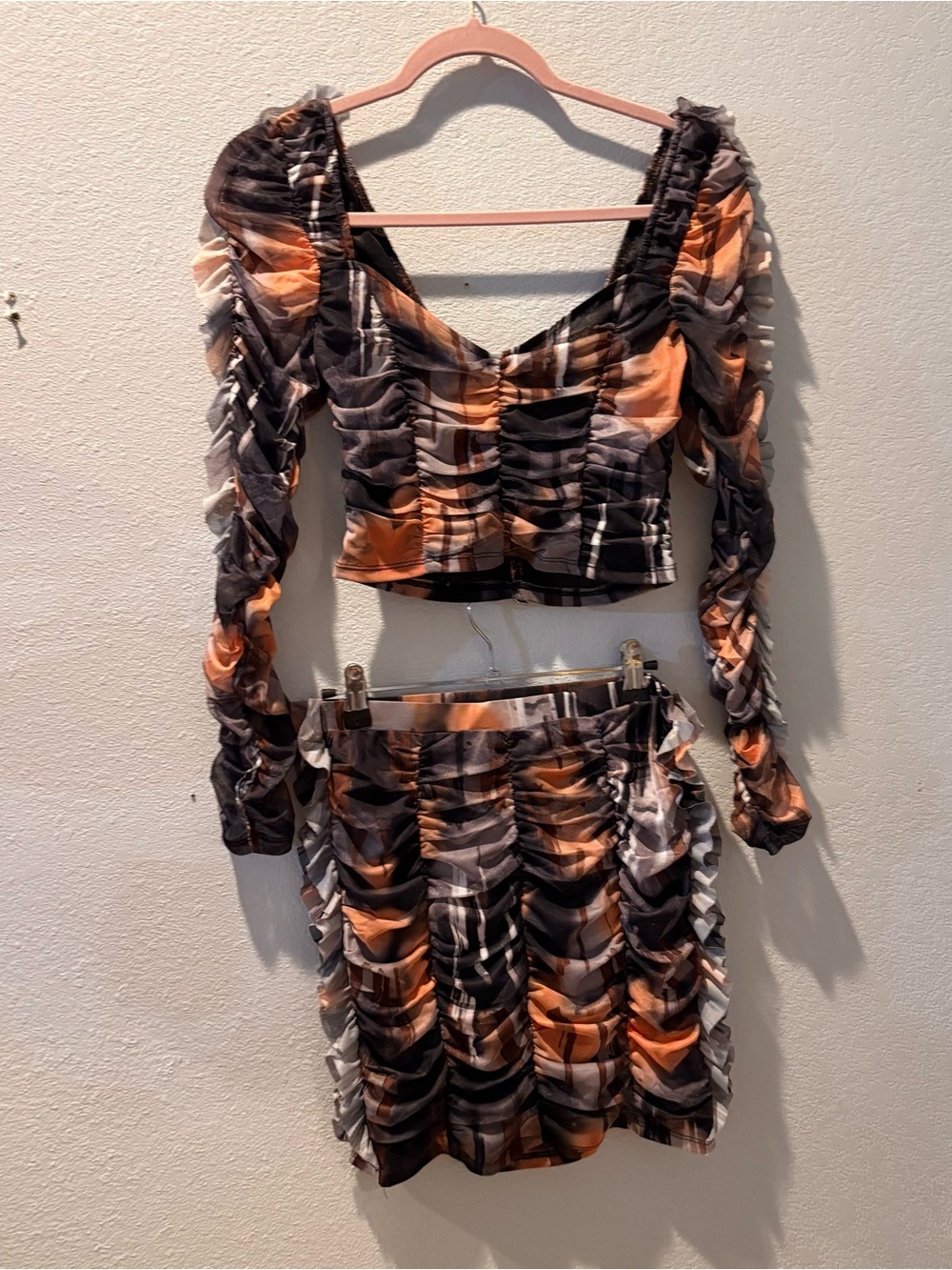 Capsulle Multi-Colored Mesh Tulle, 2-piece set, NWT, Size M